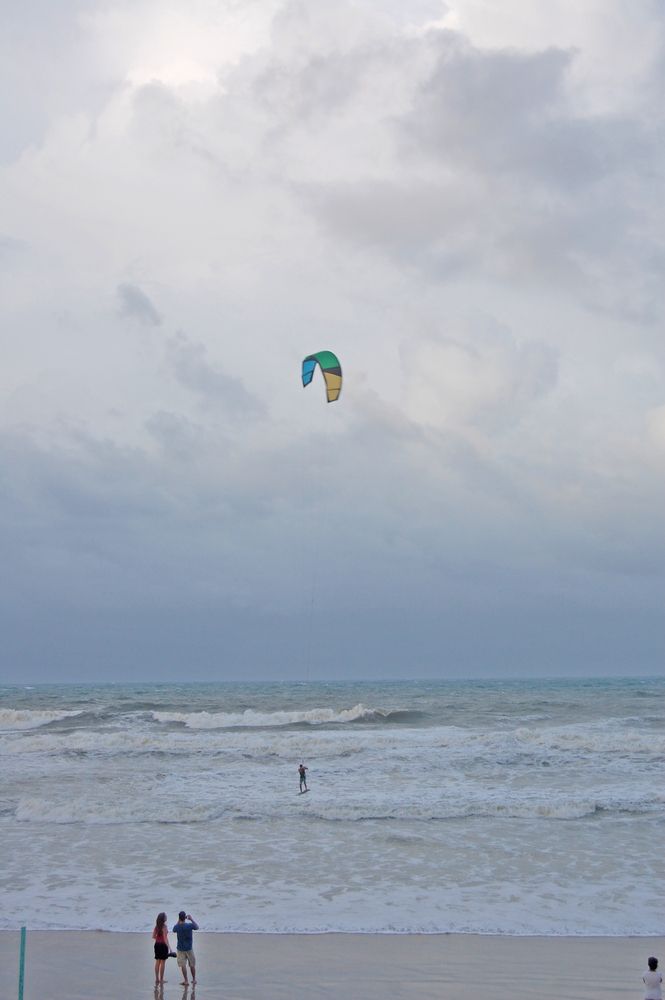 A kite-boarded on Ormond beach