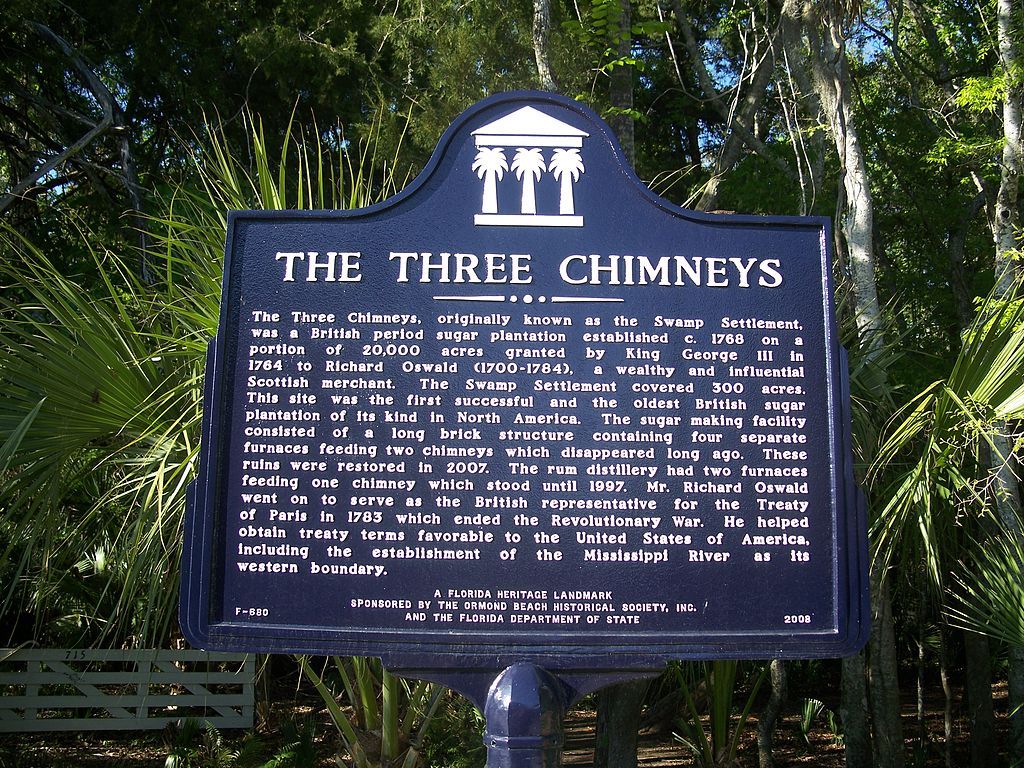 History marker of The Three Chimneys