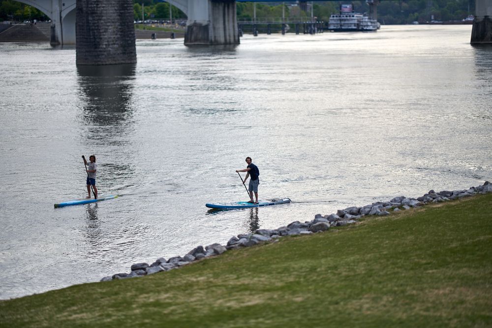 Paddle-boarding at Coolidge Park
