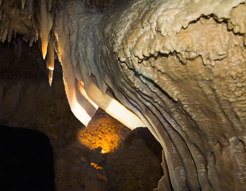 Stalactite bacon in Caverns of Sonora