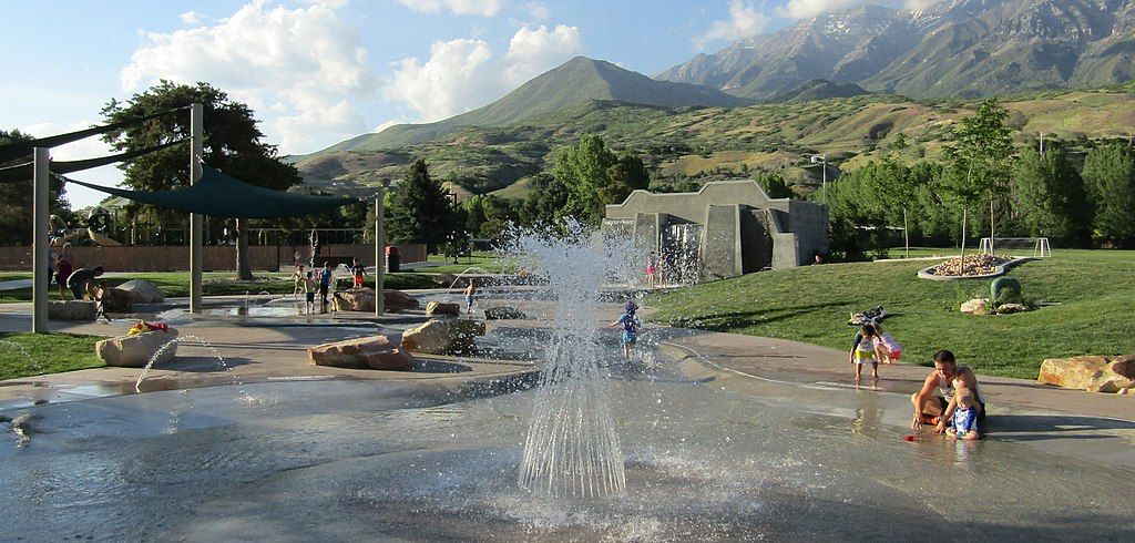 Water fountain at Palisade Park