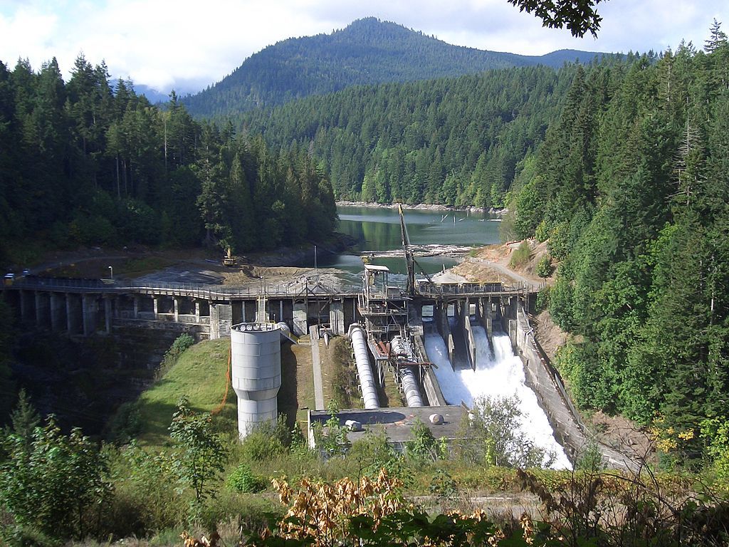 Aerial view of Elwha Dam