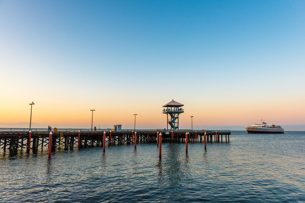 View of Port Angeles City Pier's observation tower