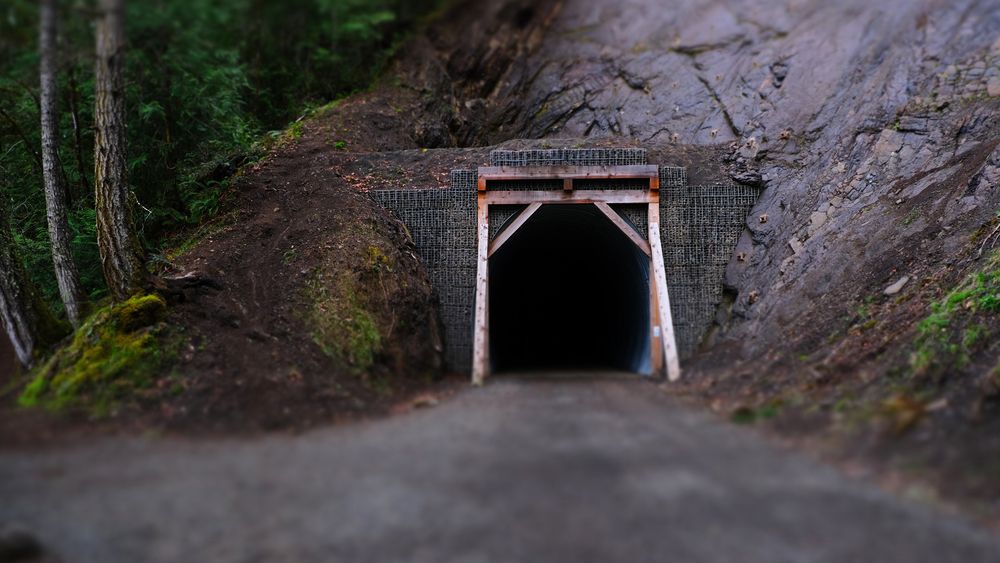 Spruce Railroad Trail's tunnel