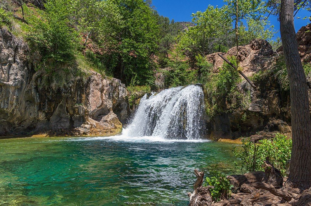A beautiful waterfall in Fossil Creek