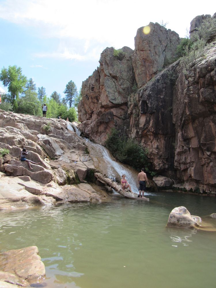 People at Water Wheel Falls