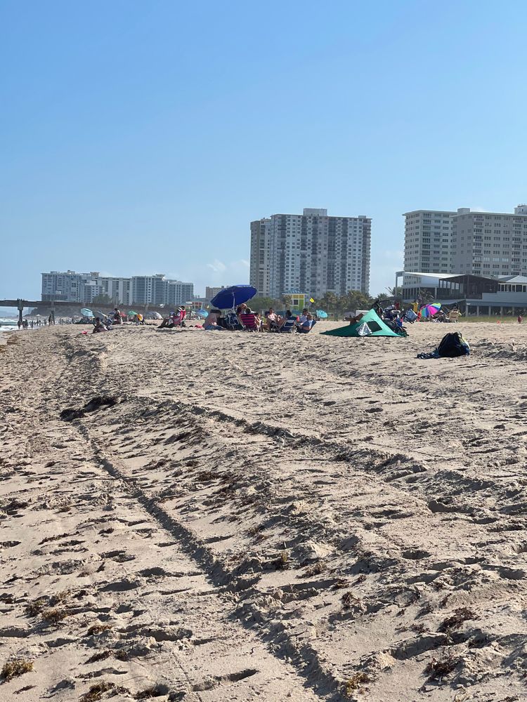The sand of Pompano Beach