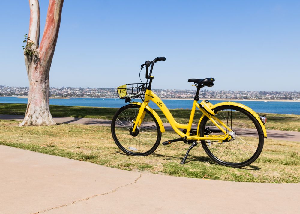 A bicycle parked at Crown Point Park