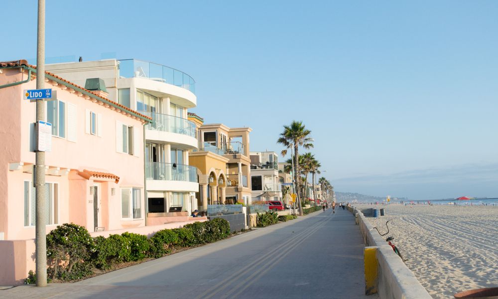 The pathway of Ocean Front Walk