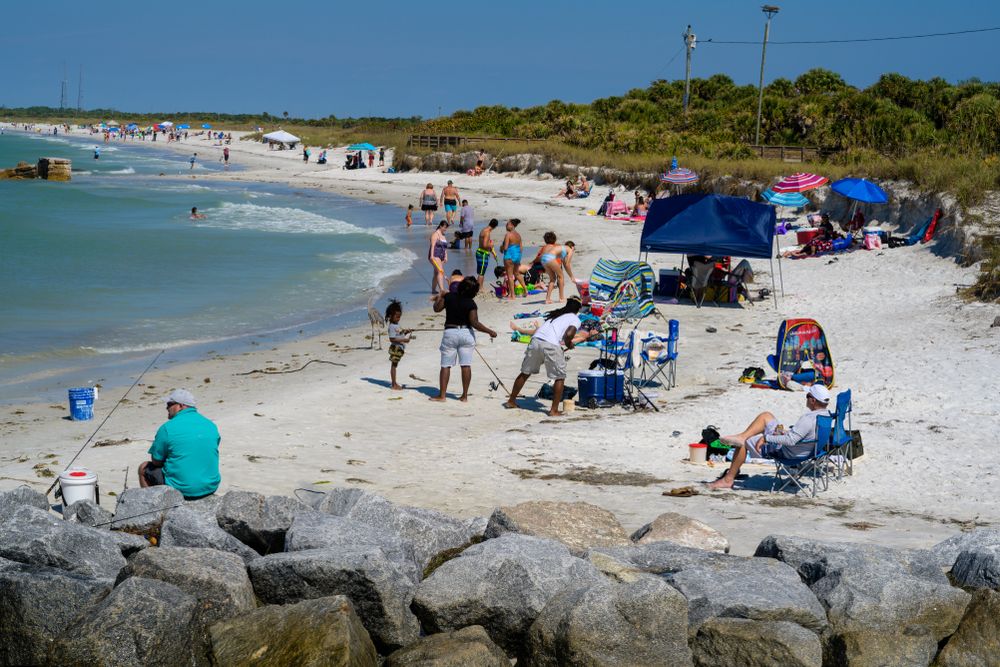 People at Fort De Soto Park