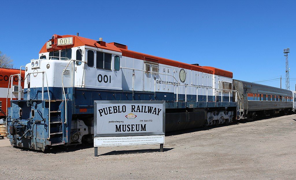 A locomotive at Pueblo Railway Museum