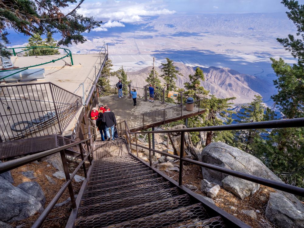 People waiting to ride the Palm Springs Aerial Tramway