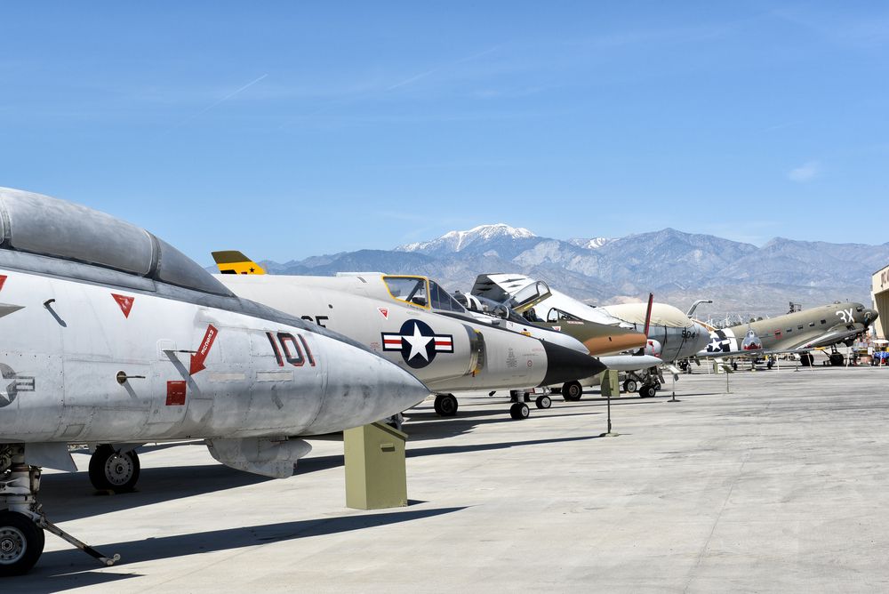 Aircrafts on the Palm Springs Air Museum grounds