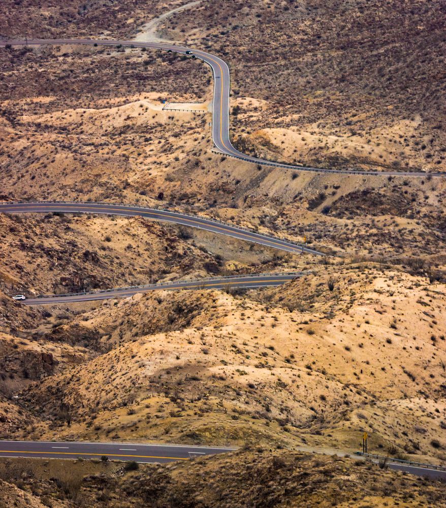 Aerial view of Palms to Pines Scenic Byway