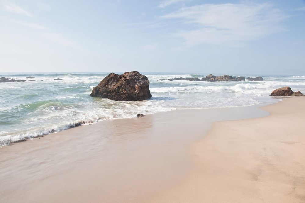 The waters of Pescadero Beach