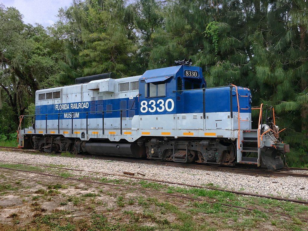 One of the locomotives of Florida Railroad Museum
