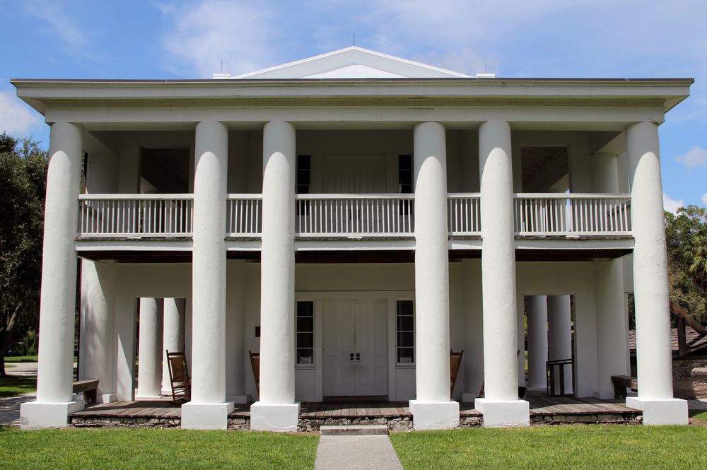 Exterior of Gamble Plantation Historic State Park's mansion