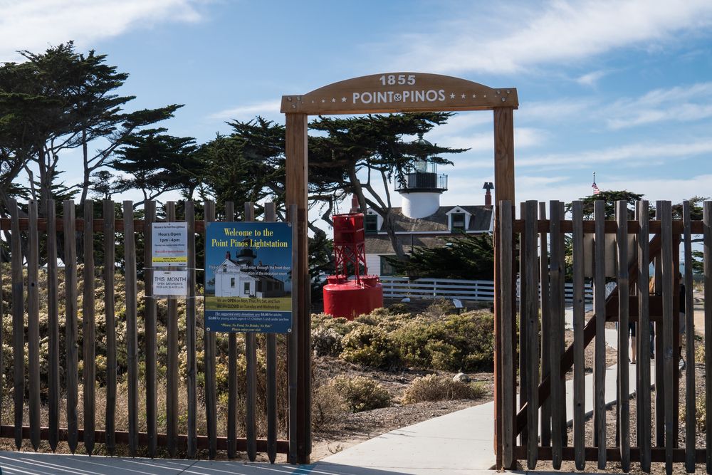 Entrance gate of Point Pinos Lighthouse