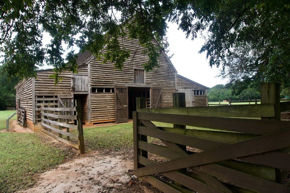 Wooden barn at Jimmy Carter Boyhood Farm
