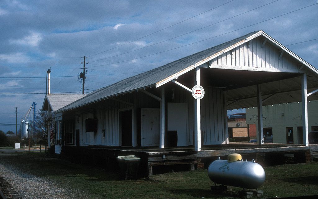 The old seaboard railroad depot at Plains Historic District