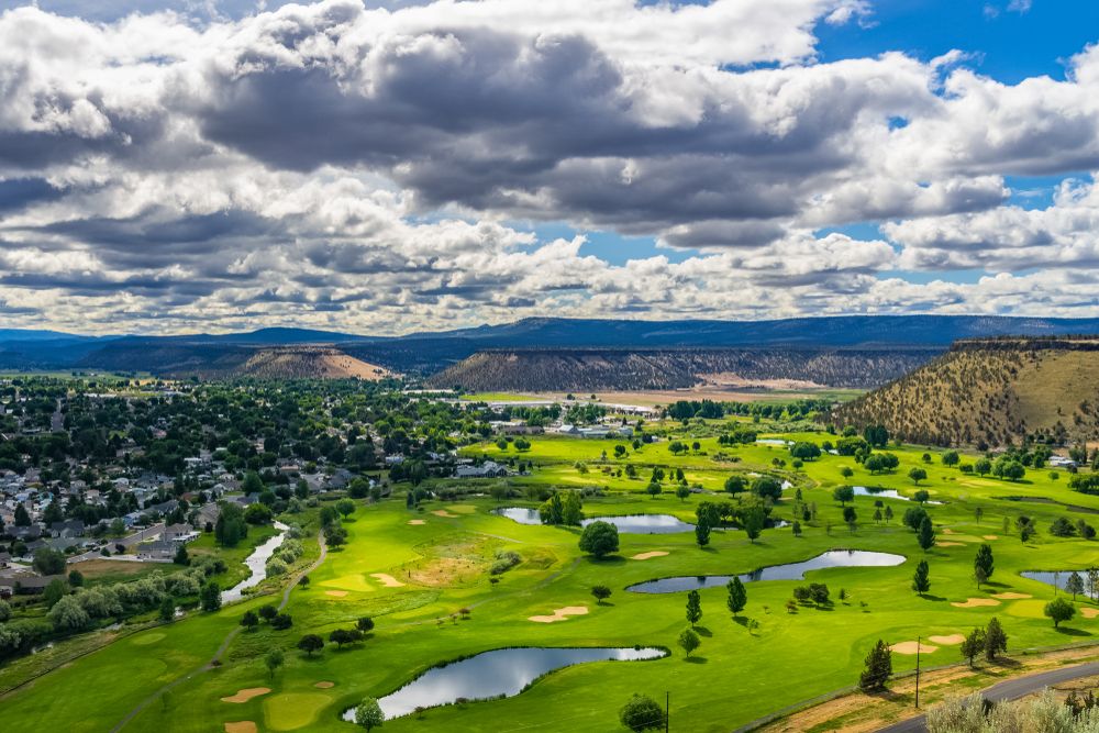 Aerial view of the Meadow Lakes Golf Course
