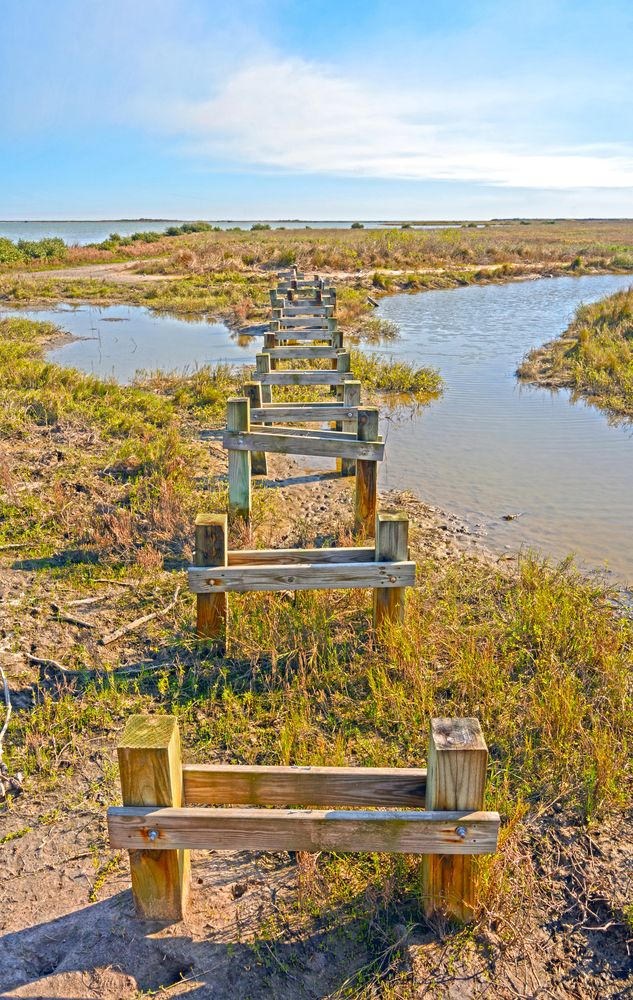 An abandoned pier in Aransas National Wildlife Refuge