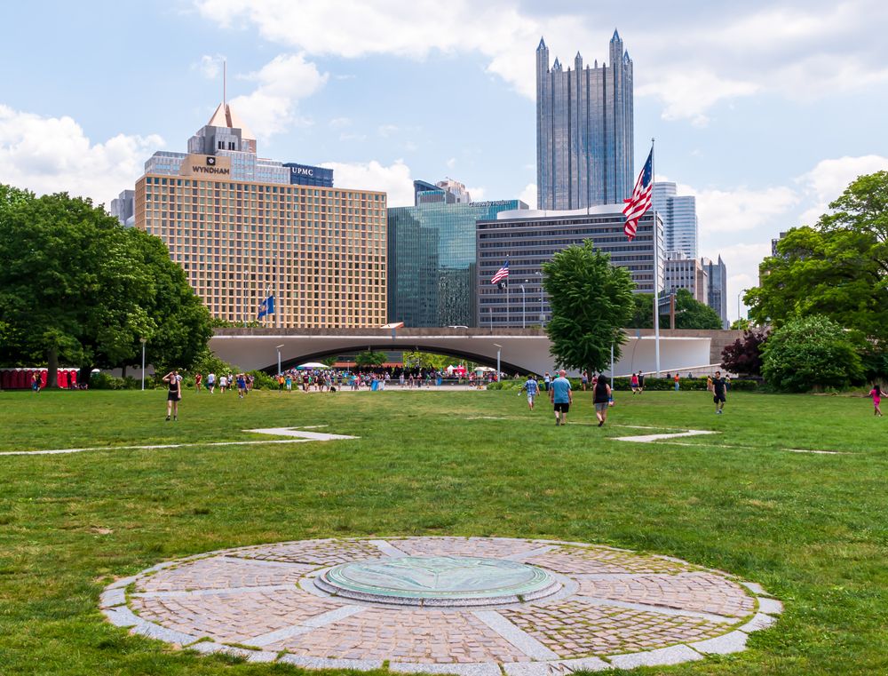 Festival on the grounds of Point State Park