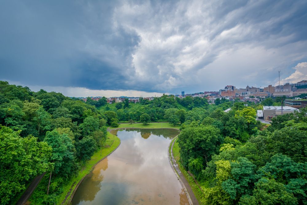 The waters of Schenley Park