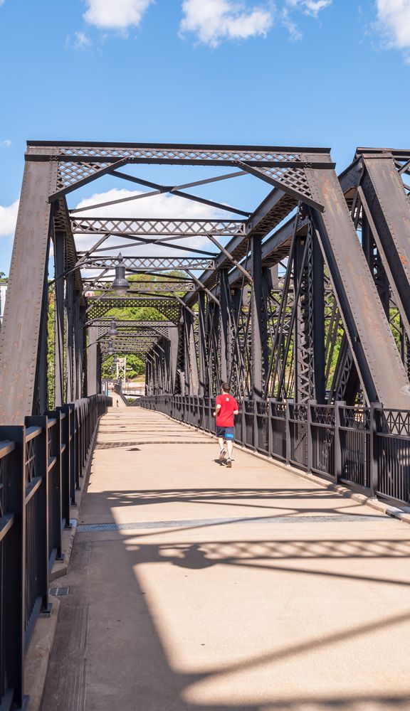 Hot metal bridge along Three Rivers Heritage Trail