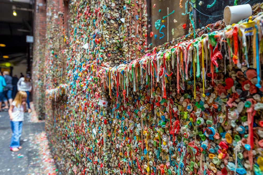 Close details of The Gum Wall