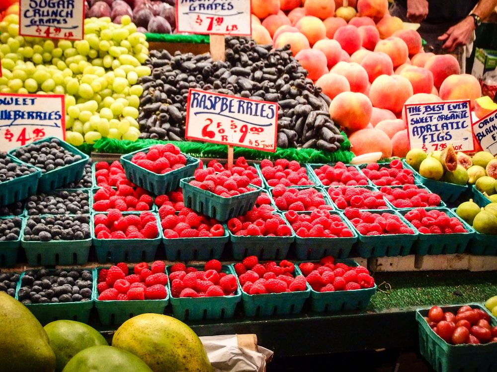 Fresh fruits at Pike Place Market