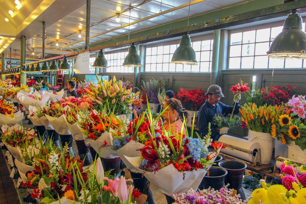 Flower vendor at Pike Place Market