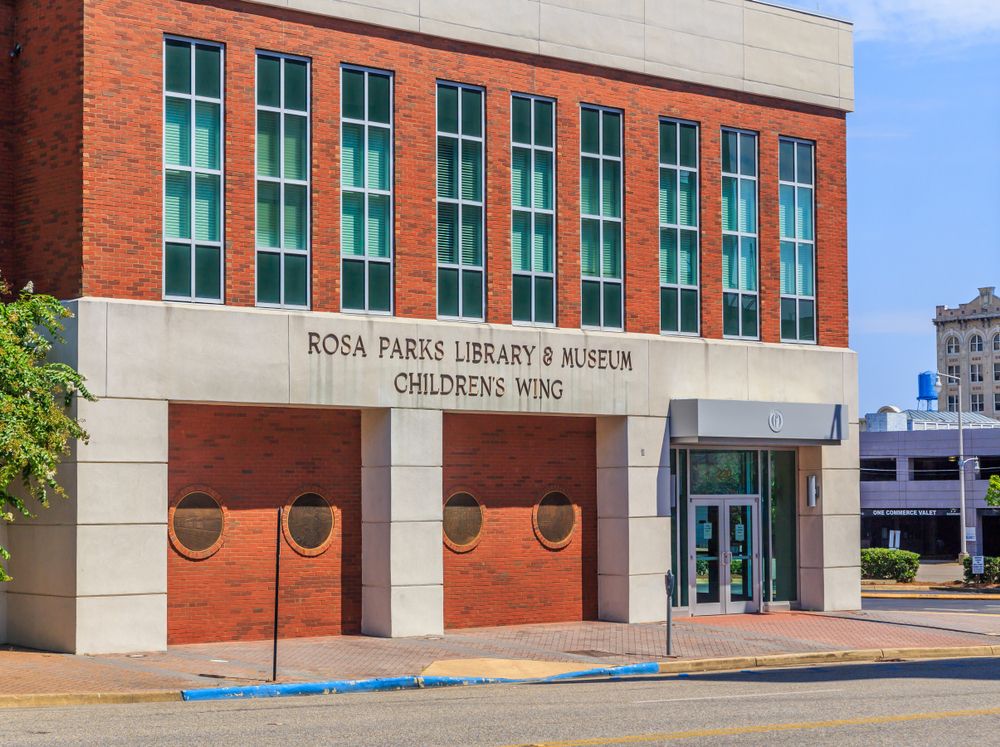 Exterior of Rosa Parks Museum's children's wing