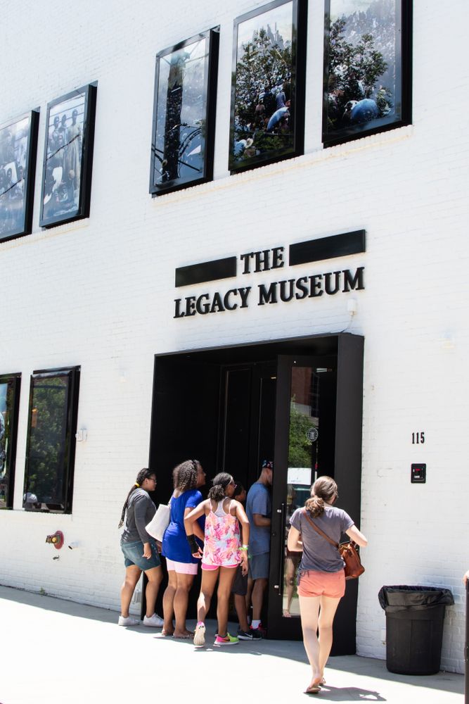 People entering the Legacy Museum