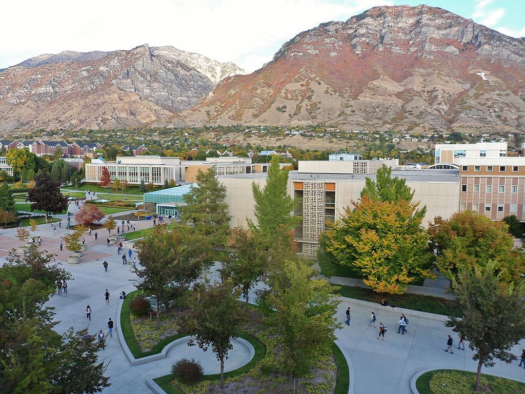 Aerial view of Brigham Young University