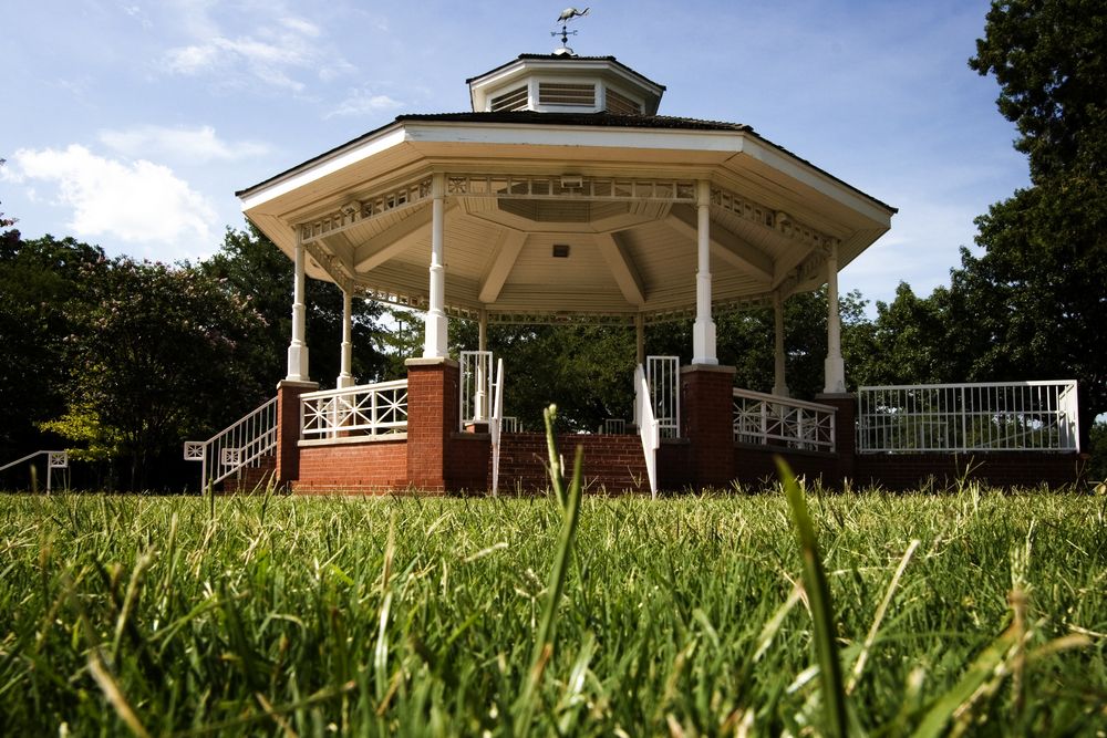A gazebo at Haggard Park