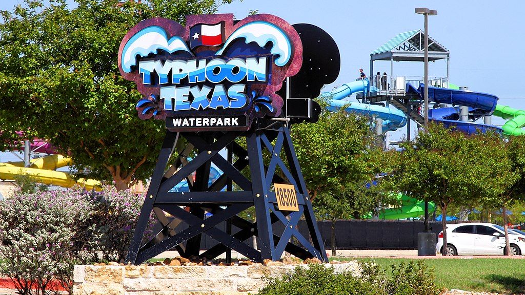 Welcome sign of Typhoon Texas