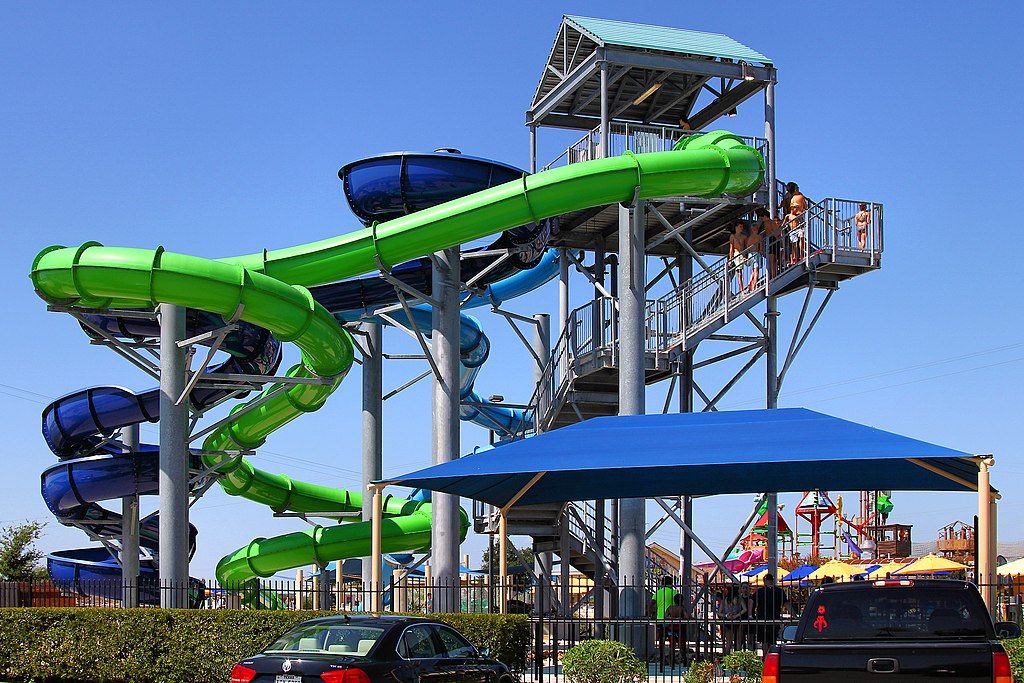 Waterslides at Typhoon Texas