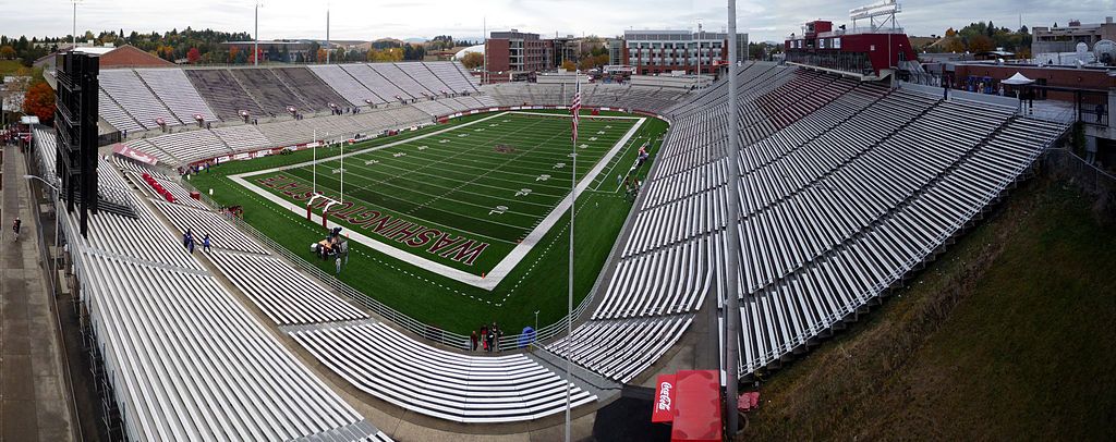 Aerial view of Martin Stadium