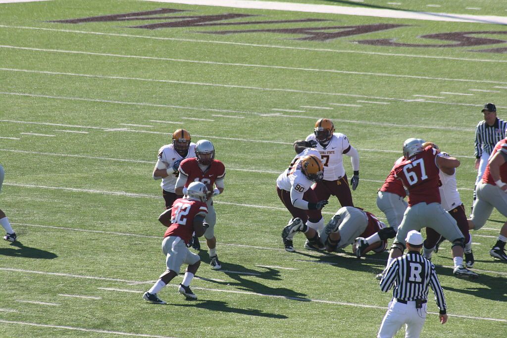 A football game at Martin Stadium