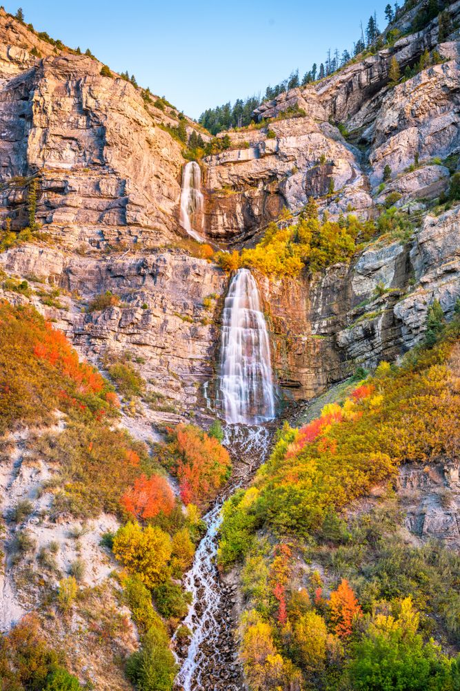 Scenic view of Bridal Veil Falls