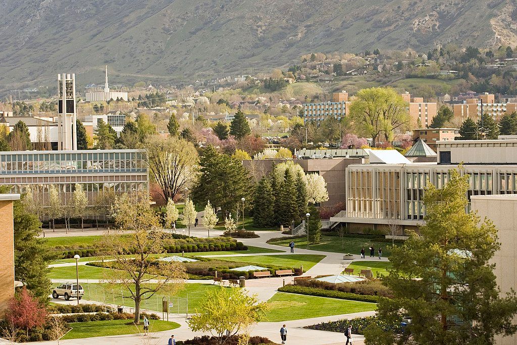Aerial view of the Brigham Young University