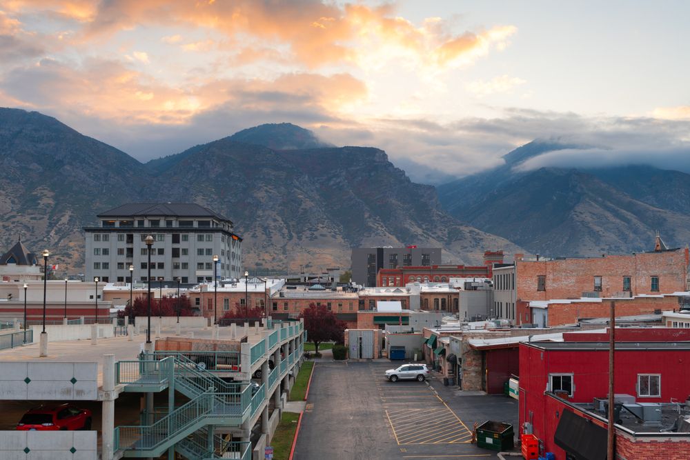 Aerial view of Downtown Provo