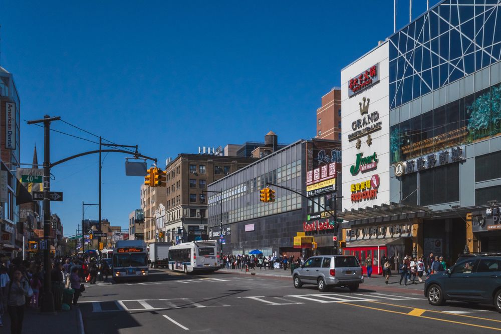 The road of Flushing Chinatown