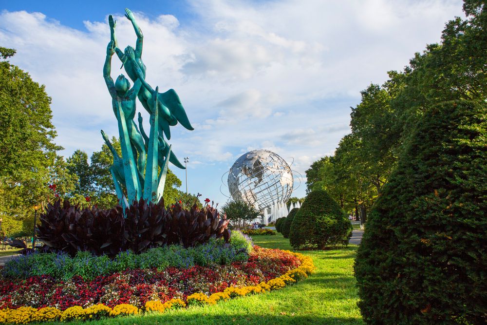 A sculpture at Flushing Meadows-Corona Park