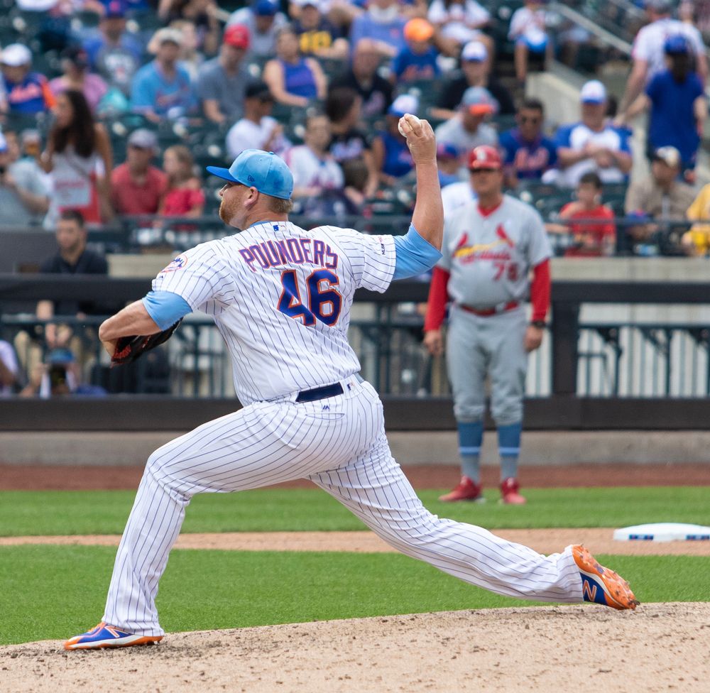 Baseball player in Citi Field