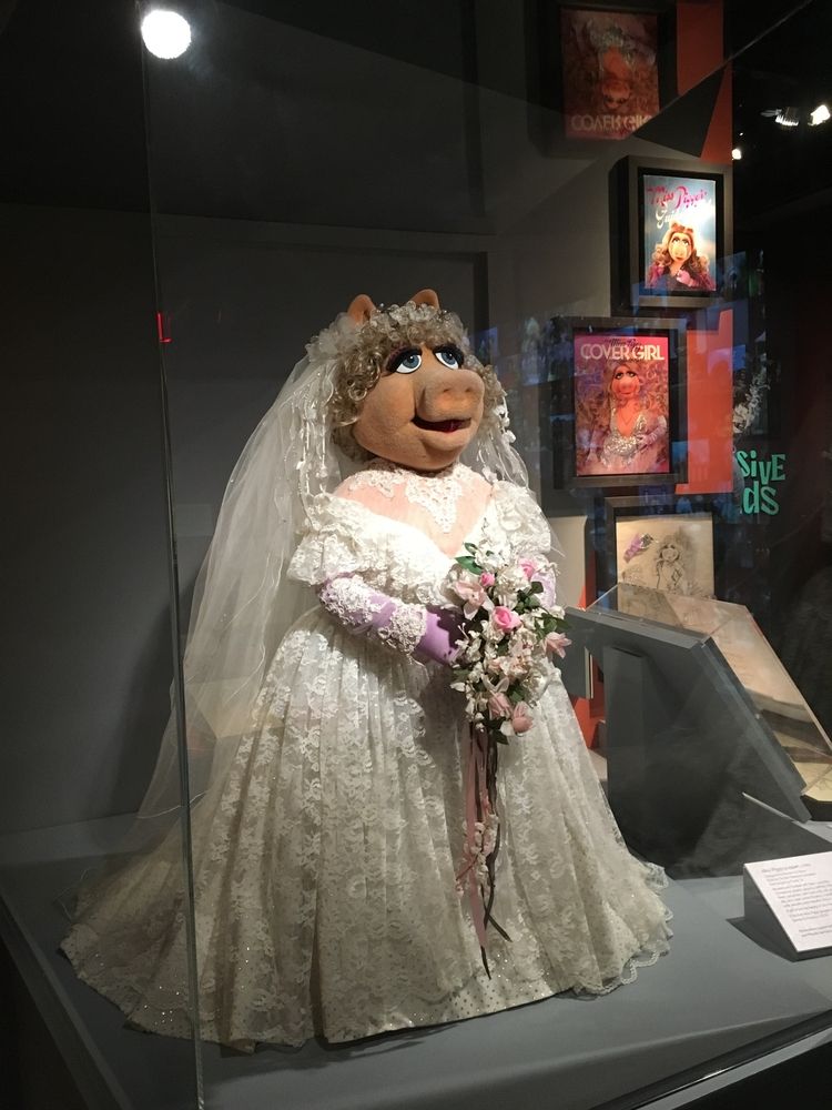 Miss Piggy from the muppets displayed in Museum of the Moving Image