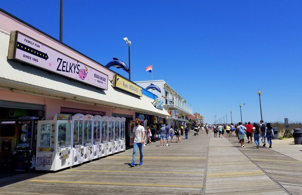Shops along Rehoboth Beach Boardwalk