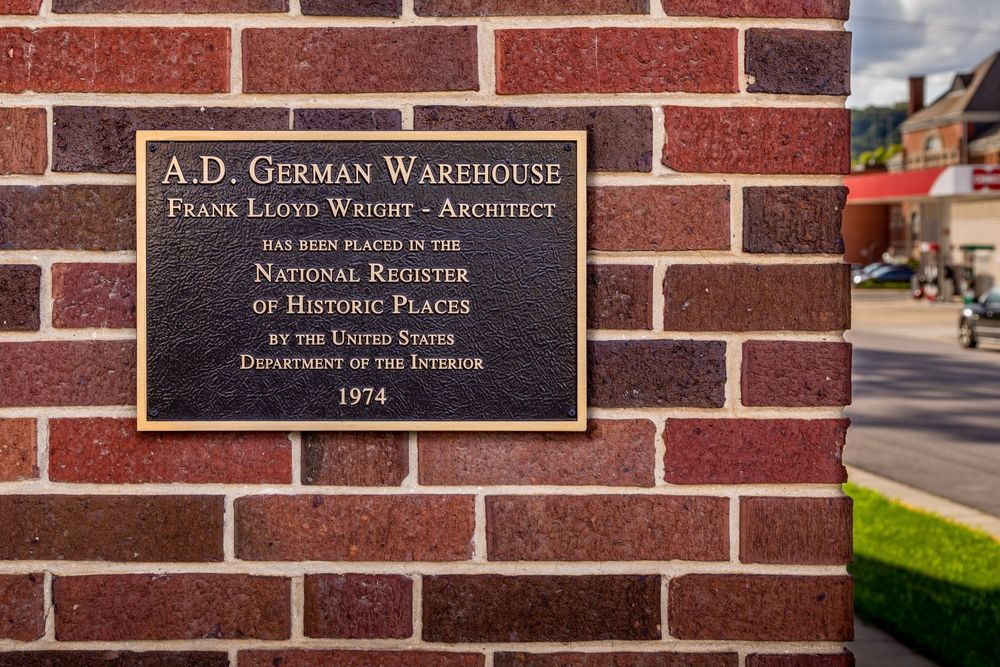 History plaque of Albert D. German Warehouse