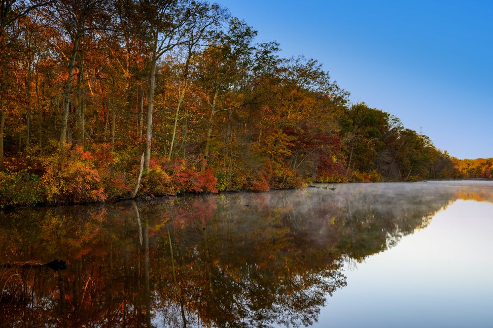 The waters of Farrington Lake